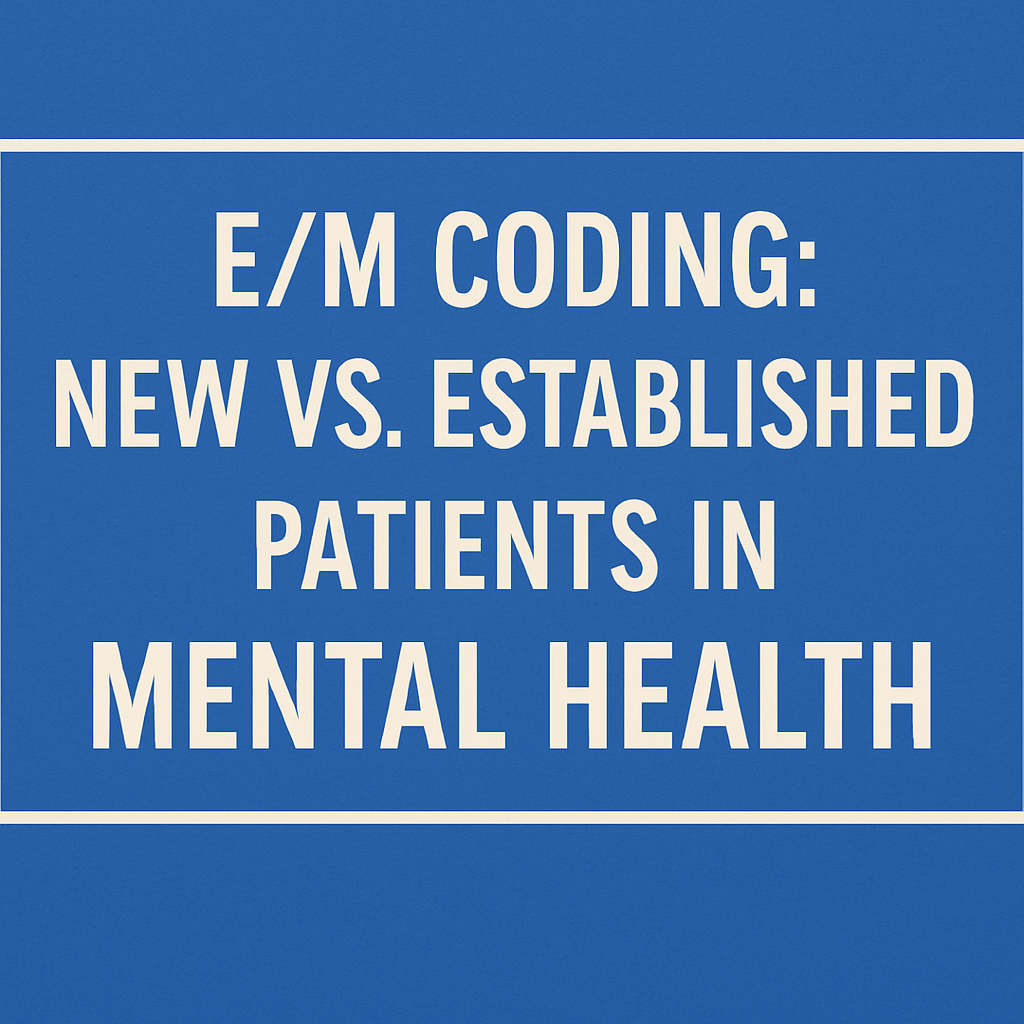 EM Coding New vs. Established Patients in Mental Health